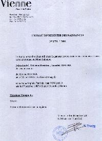 Naissance DIAGNE Jules-Andr&eacute; Thierno-Birahime Anna&iuml;ck